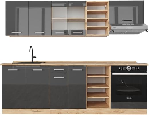 Vicco Mobile da cucina cucina componibile mobili da cucina R-Line rovere (rovere...