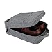 BAGSMART Portable Travel Shoe Bags with Zipper Closure Gym Sport Shoe Tote Bags, Grey