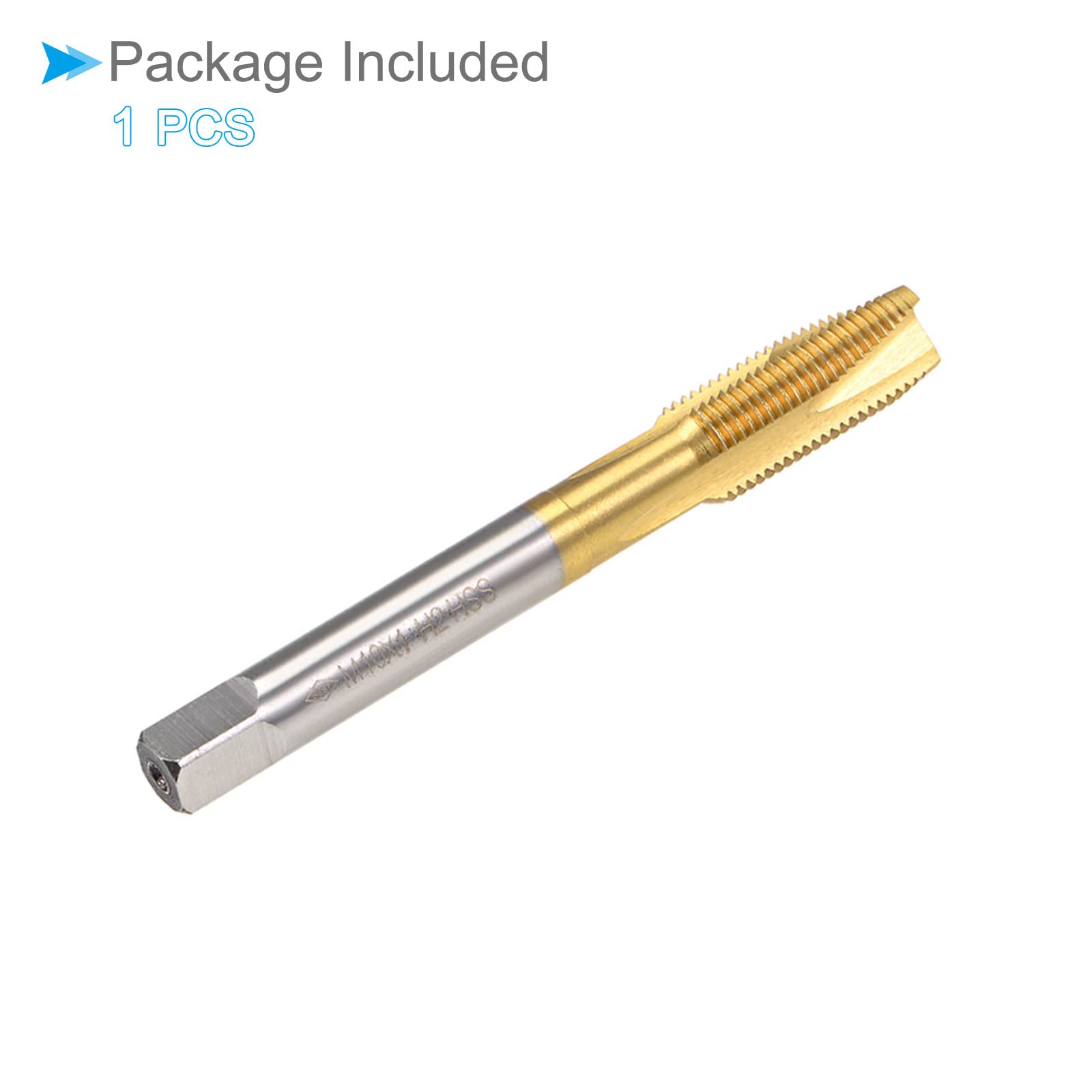 Spirale Punta Maschi, Metrico M10 x 1 Filo, Titanio Rivestito Alta Velocità Acciaio 6542 Vite Fresatura Foratura Maschio Maschiatura Perforazione Macchina, 1-Pezzo