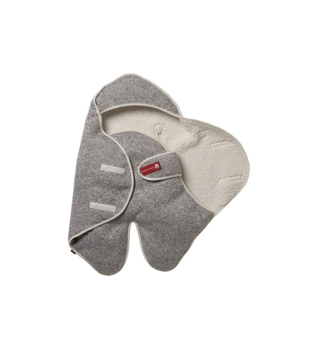 RED CASTLE, Couverture enveloppante Hiver bébé, Compatible Siège Auto/Pousette/Nacelle, Double Polaire, Douce, Chaude, Respirante, Babynomade, Gris chine/Blanc, 0-6 Mois