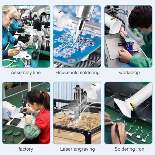 Lötrauchabsaugung,Lötrauchabsorber,50-W-Rauchreiniger Lasergravurmaschinen,3-Stufen-Filter, Smoke Absorber Purifier Dunstabzugshaube für Lasergravierer