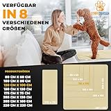 SympaTierisch wasserdichte Hundedecke - Robuste Hundematte als Schutz für Sofa & Bett - rutschfeste Hundedecke auch für große Hunde geeignet - in der Waschmaschine waschbar - 130 x 100 cm - gelb
