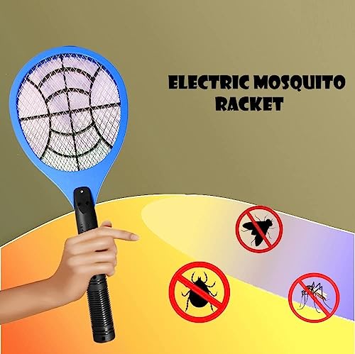 Image of Ephemeral New Mosquito Racquet, Electric Rechargeable Insect Killer Bat, Shock Proof Racket, 7Days Replacement Warranty (Random Design As Available,)