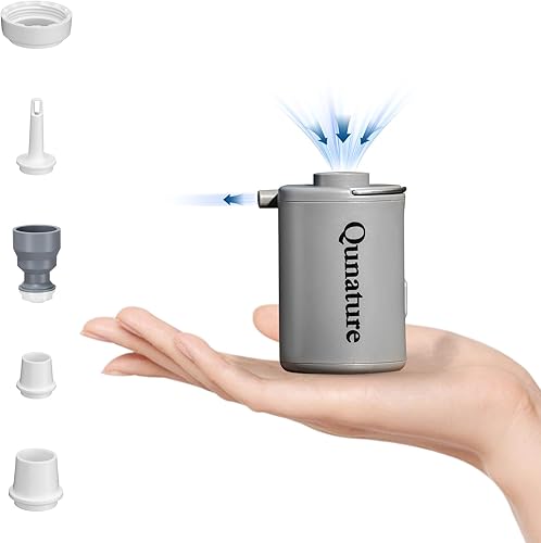 Miniatura 8 de Bomba de aire portátil para inflables, mini bomba eléctrica recargable de 4KPa, infla rápidamente para flotadores de piscina, anillos de natación,