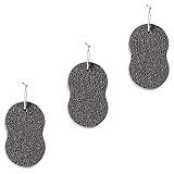 マーナ (marna) 水垢取りスポンジ (水だけで水垢汚れが落ちる) お風呂掃除 (床/鏡/蛇口 水垢落とし) 洗面台 風呂 掃除 壁掛け グレー 3個セット R464GY