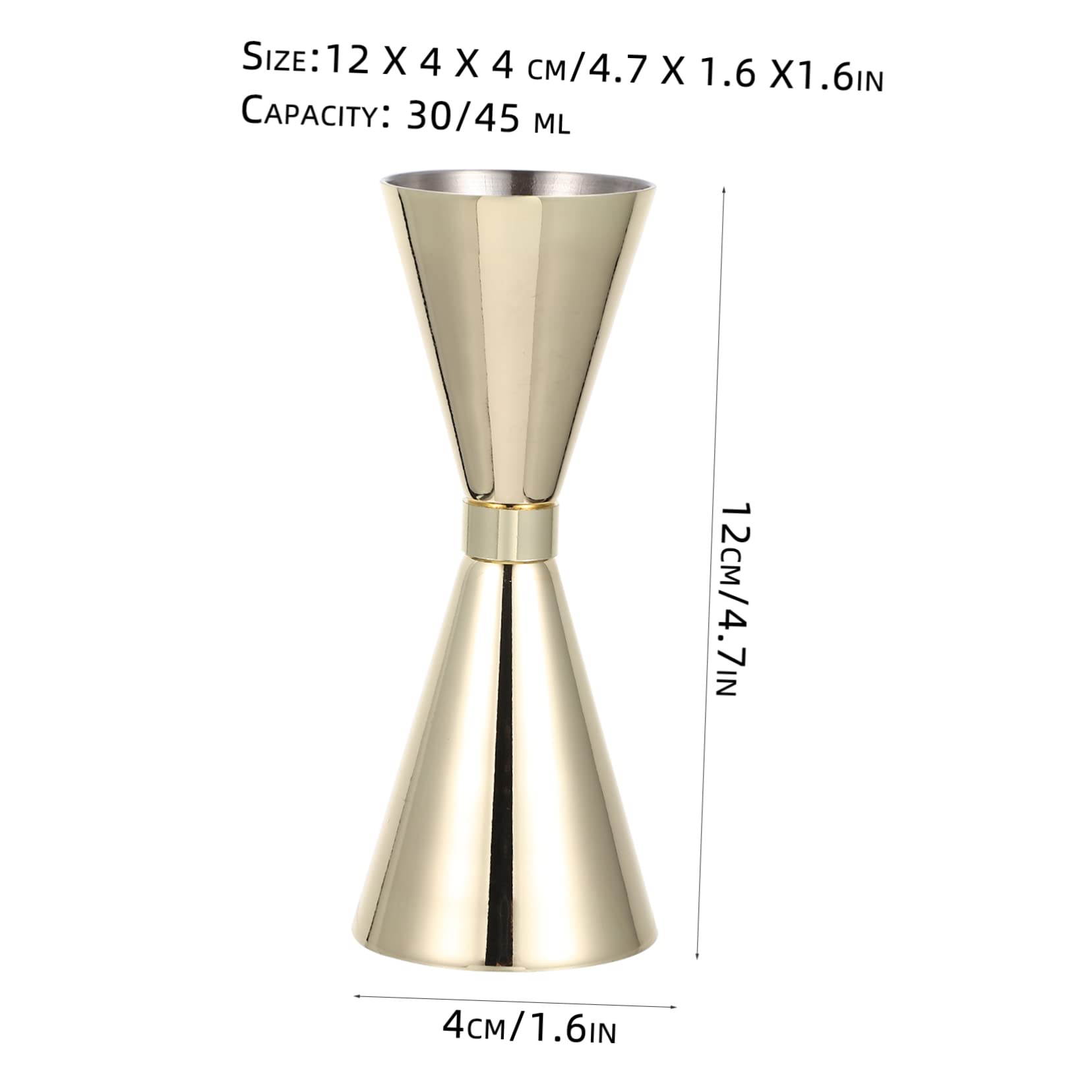 BESTonZON 3 Pièces Mesureur De Vin Doseur à Cocktail Mesures Du Double Jigger Doseur à Martini Appareil De Mesure Du Vin Jigger De Barman Shaker Acier Inoxydable Gadgets Double Tête