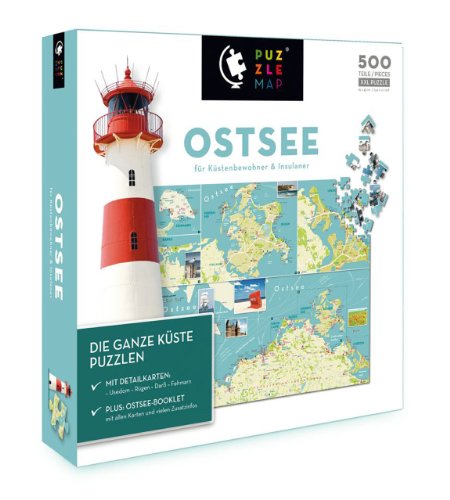 Preisvergleich Produktbild Unbekannt Puzzlemap 88017 - Puzzlemap Ostsee
