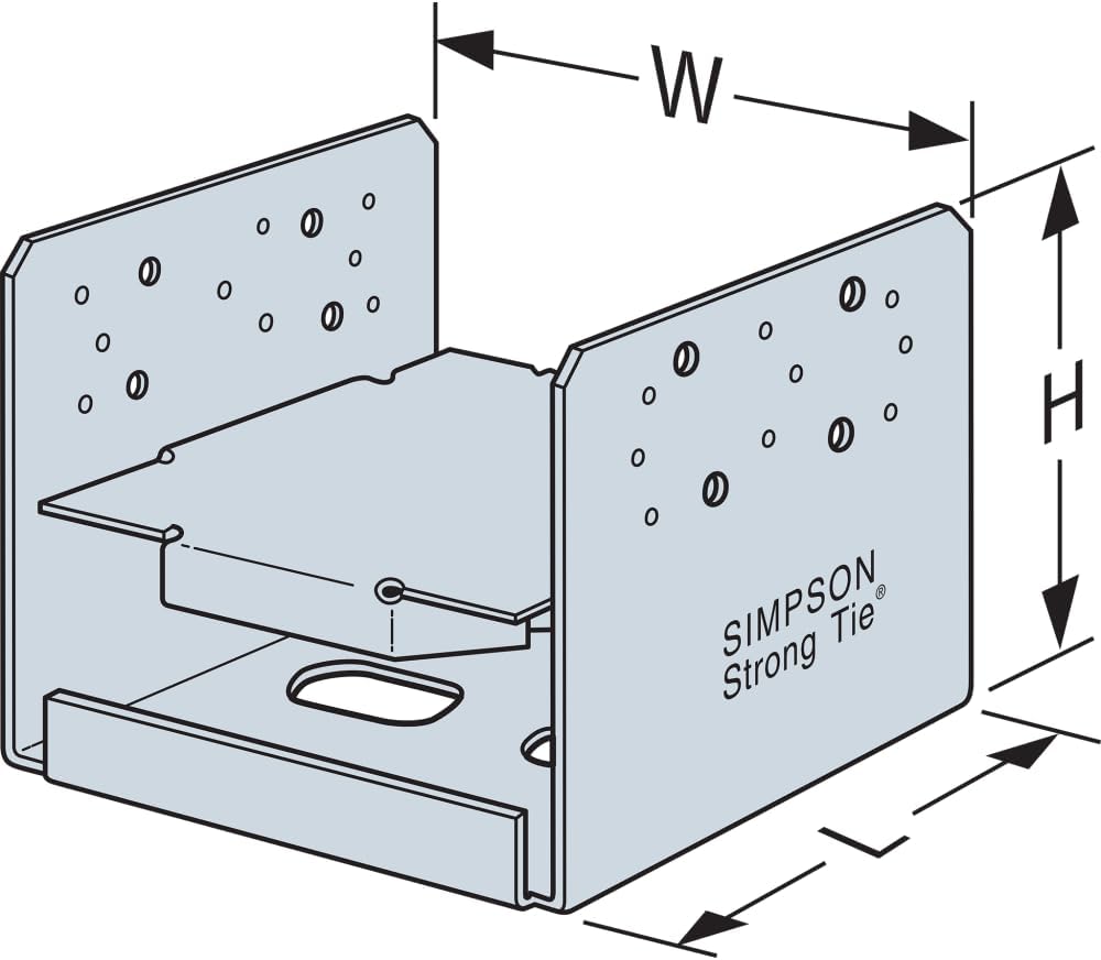 Simpson Strong-Tie ABU88Z ABU ZMAX Galvanized Adjustable Standoff Post Base for 8x8 (Pack of 4)