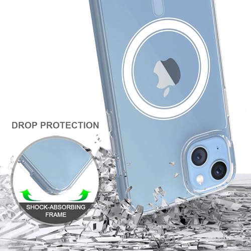 Image of FanTEK Phone Case Compatible with iPhone 14 Plus 6.7 Inch, Magnetic Case Clear Protective Bumper Hard Back Cover