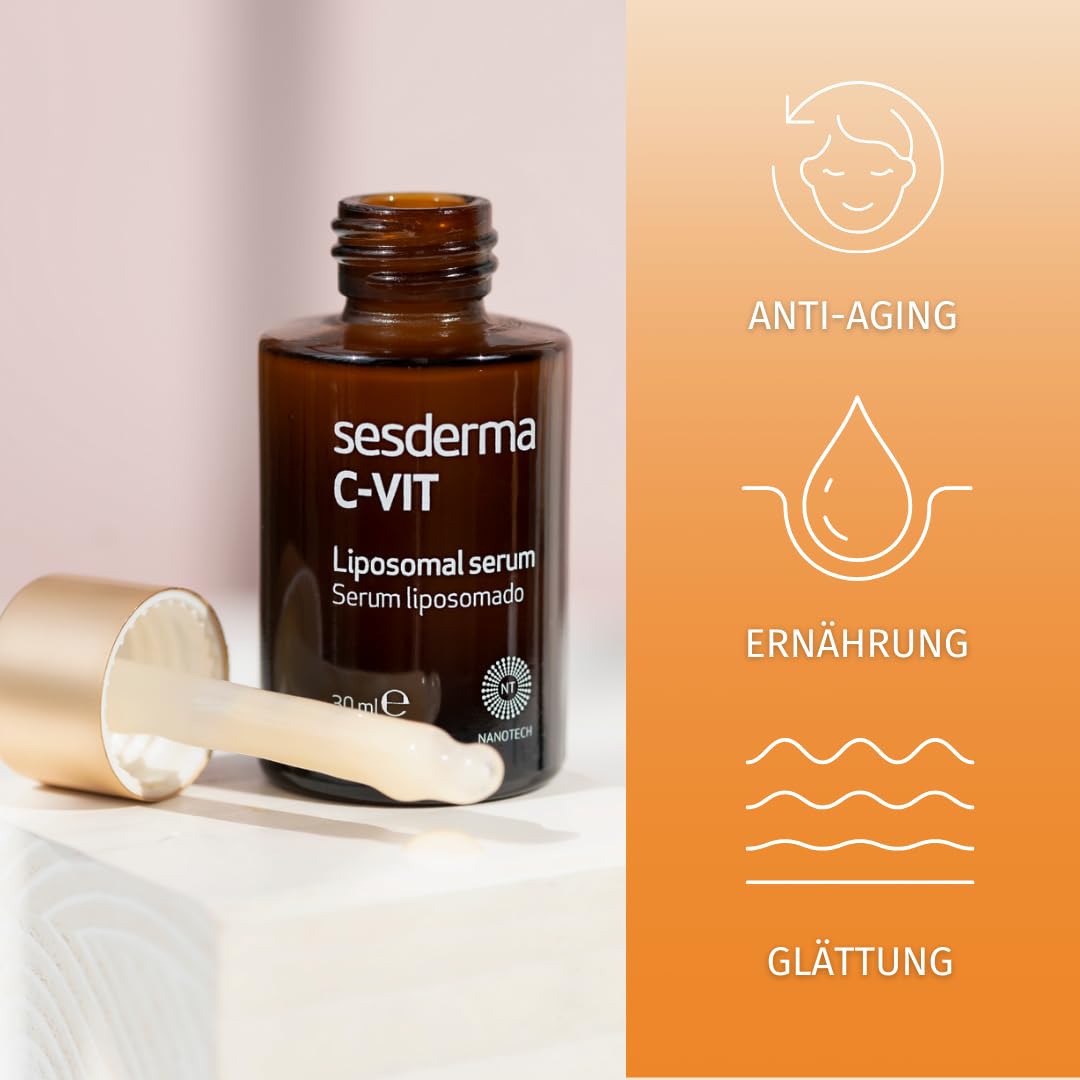 SESDERMA C-VIT Liposomales Serum 30 ml Mit Vitamin C Für Das Gesicht | Antioxidative Pflege für einen strahlenden, ebenmäßigen Teint