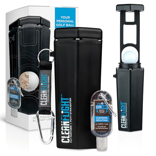 Premium Golf Ball Washer - Portable Cleaner for Golf Bag or Cart