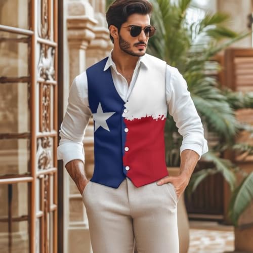 Men's Formal Suit Vest V Neck Button Down Waistcoat Adjust Waist Sleeveless Jacket Plus Size Western Dress Vests2