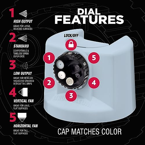 Image of Rust-Oleum Stops Rust Custom 5-in-1 Spray Paint, Satin Peaceful Blue | Rust Preventive Enamel, Multi Surface (Metal, Wood and More), Adjustable Dial for Better Control, Fast Dry, Comfort Tip