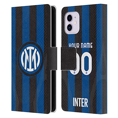 Coque Inter Milan pour iPhone 11 en cuir - Étui portefeuille premium écusson