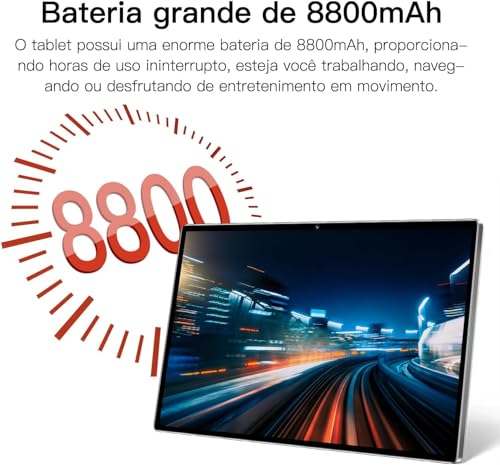 Tablet Por 5, 256GB, 8GB RAM, Tela Imersiva de 10.1', Câmera Traseira 32MP, Câmera frontal de 16MP,