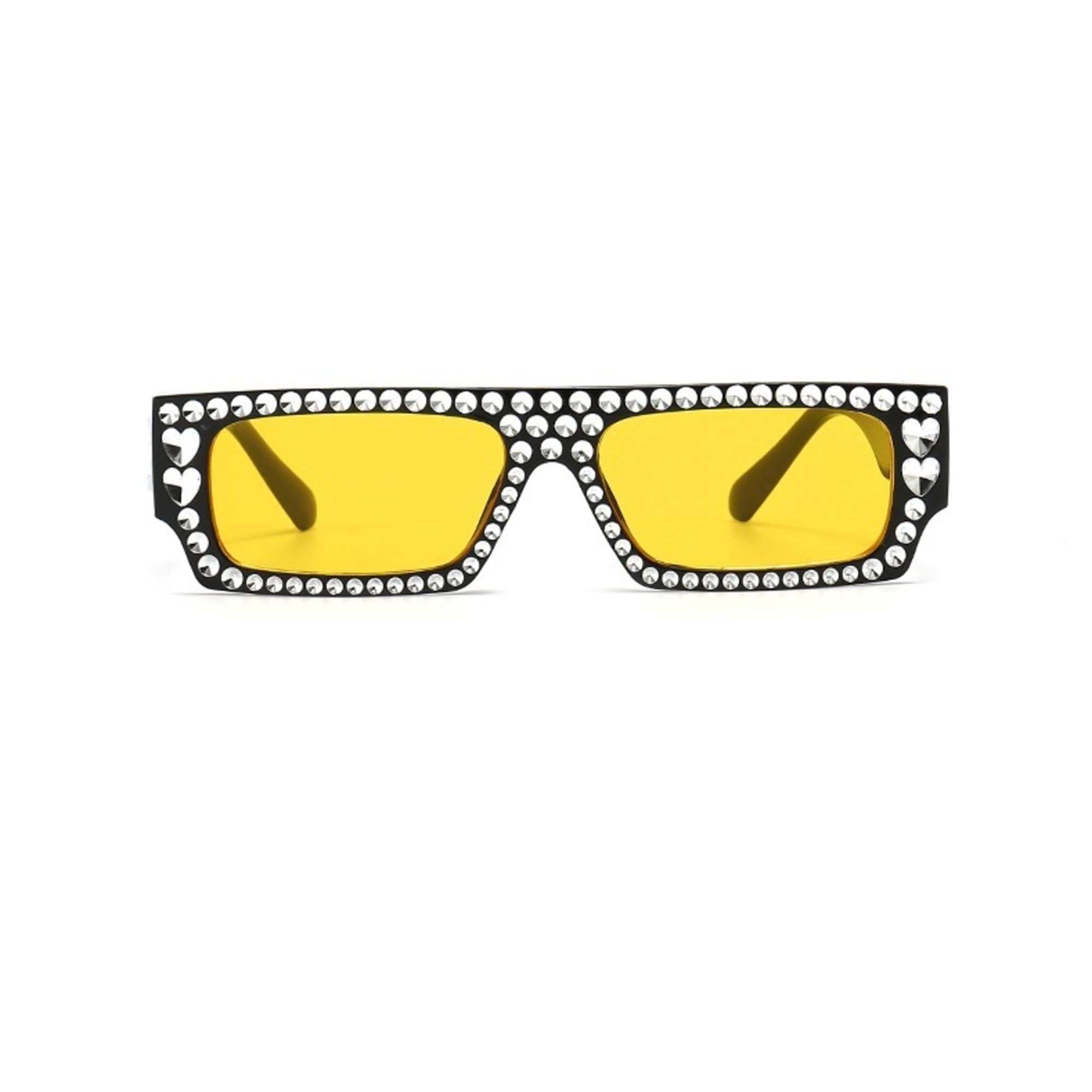 AUGEN Moderne rechteckige Sonnenbrille aus Kunststoff Unisex UV 400 Schutz große Größe (209)