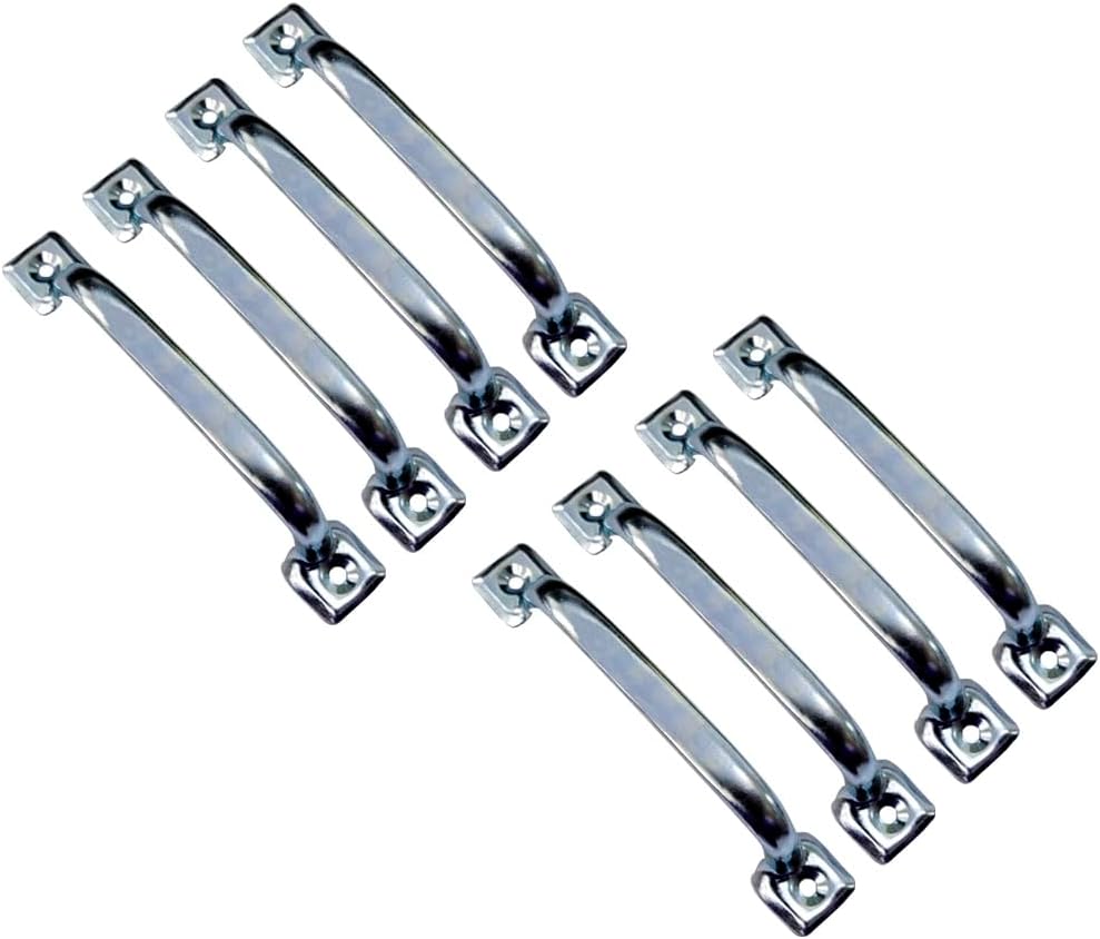 QCAA Steel Screen Door Pull, 4-3/4", Black Plated, 4 Pack, Made in Taiwan
