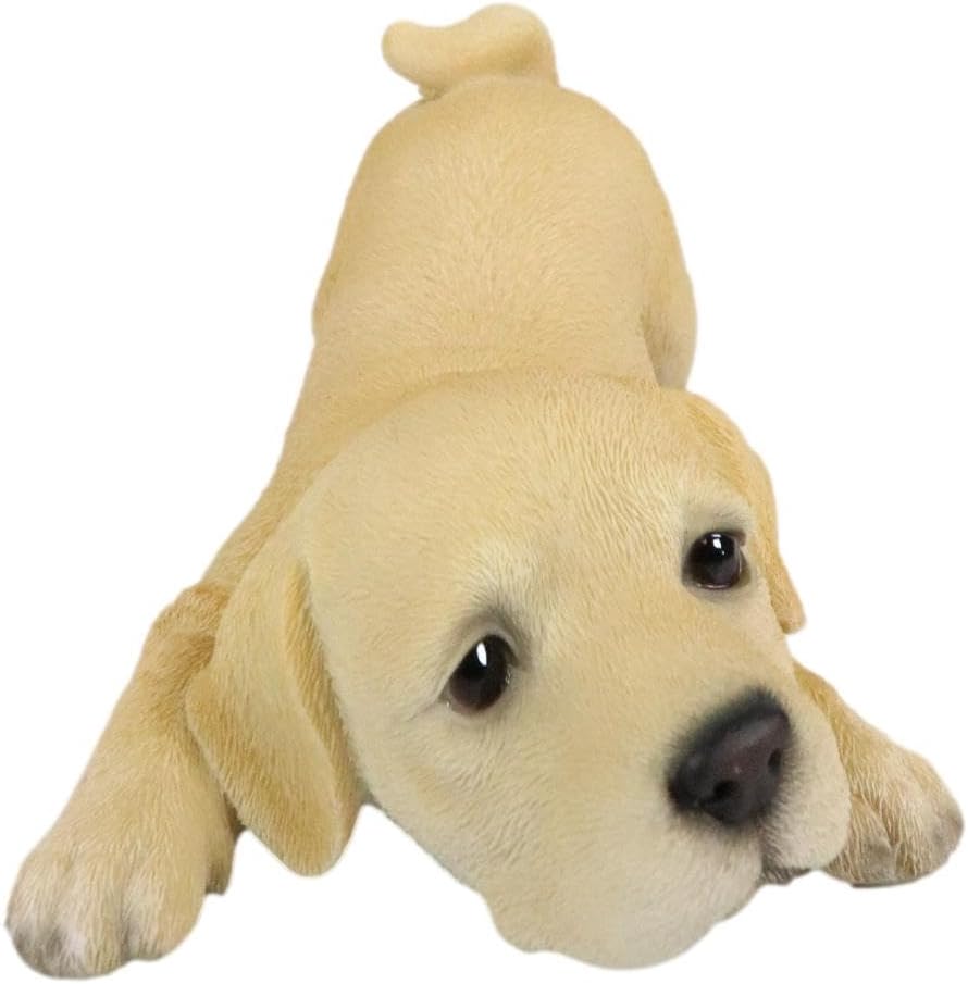 Miniatura 4 de Ebros Gift Figura realista realista de leonado dorado perrito labrador agachado juguetonamente de 7.75 pulgadas de largo, escultura coleccionable de