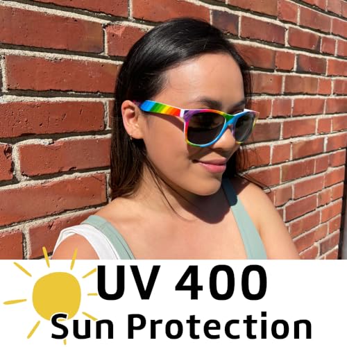 Holiday Hero Rainbow Sunglasses for Men & Women, UV Protection Sunglasses, 2024 Pride Sunglasses4