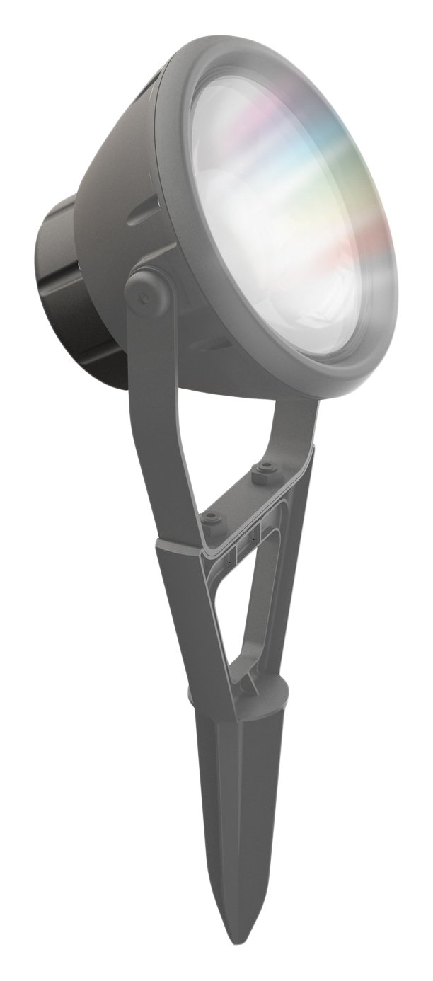 iDual Pallas Outdoor spike-750lm-2700K-iDual with RC-IP65-Anthracite Grey, Acryl, 16 W, Anthracite