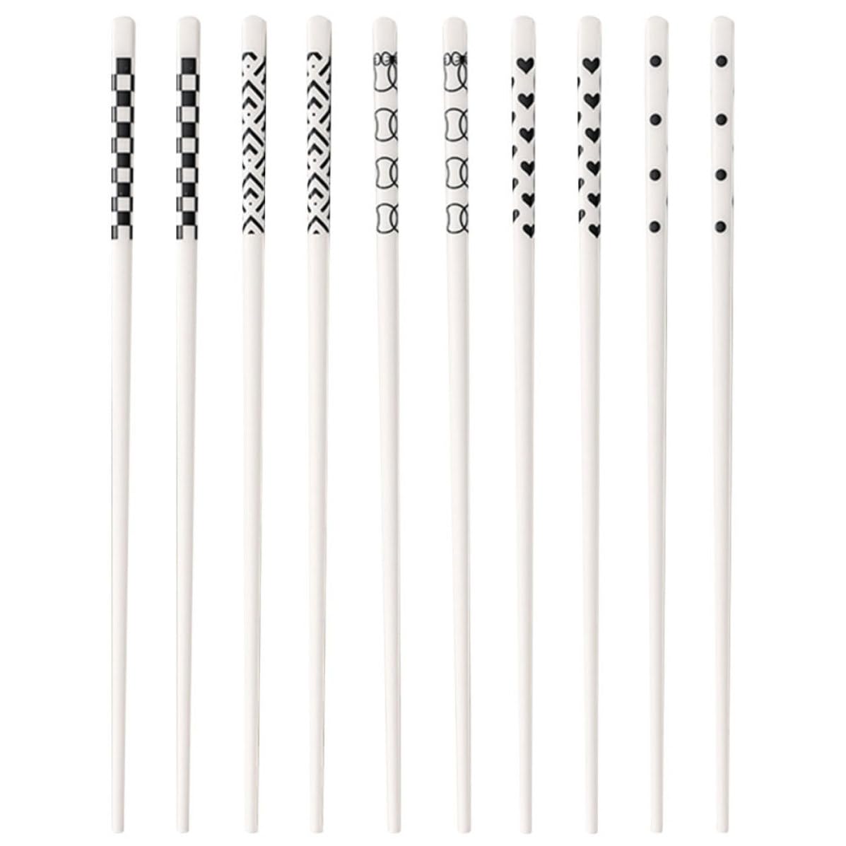 Palillos de cerámica reutilizables Operitacx antideslizantes para comer sushi y fideos