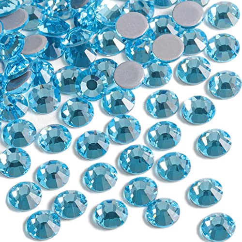 Beadsland Hotfix Rhinestones, 2880pcs Flatback Crystal Rhinestones for Crafts Clothes DIY Decorations Aquamarine, SS6, 1.9-2.1mm - Image 2
