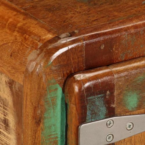 Table basse bois massif multicolore 85x55x40 cm pour salon sans âme - 5