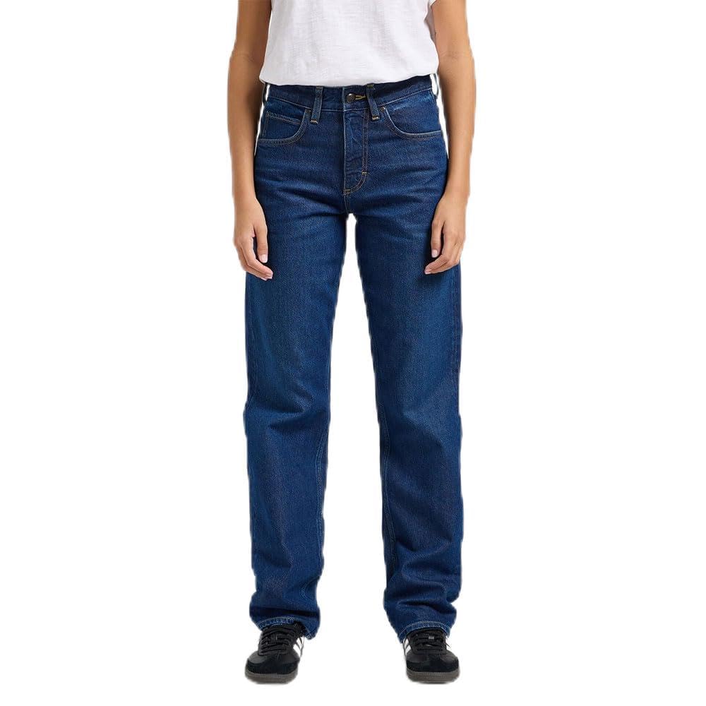 Lee Damen Jeans Rider Classic, Relaxed Straight Fit, Gerades Bein