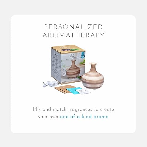 Miniatura 2 de Ellia Difusor de aroma ultrasónico inalámbrico - Difusor recargable de cerámica de aceite esencial Wander marrón