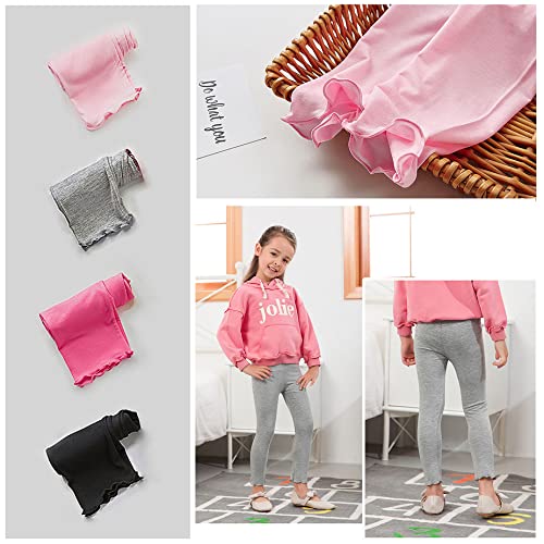 Baby Girls' Leggings 4-Pack Full Length Cotton Basic Leggings for Babies, Girls and Toddlers' Leggings2