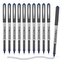 Arteza Rollerball Pens Fine Point, Set of 40 Black Liquid Ink, Extra Fine 0.5 mm Needle Tip Pen, Make Precise Lines for Writing, Notetaking, and Drawing