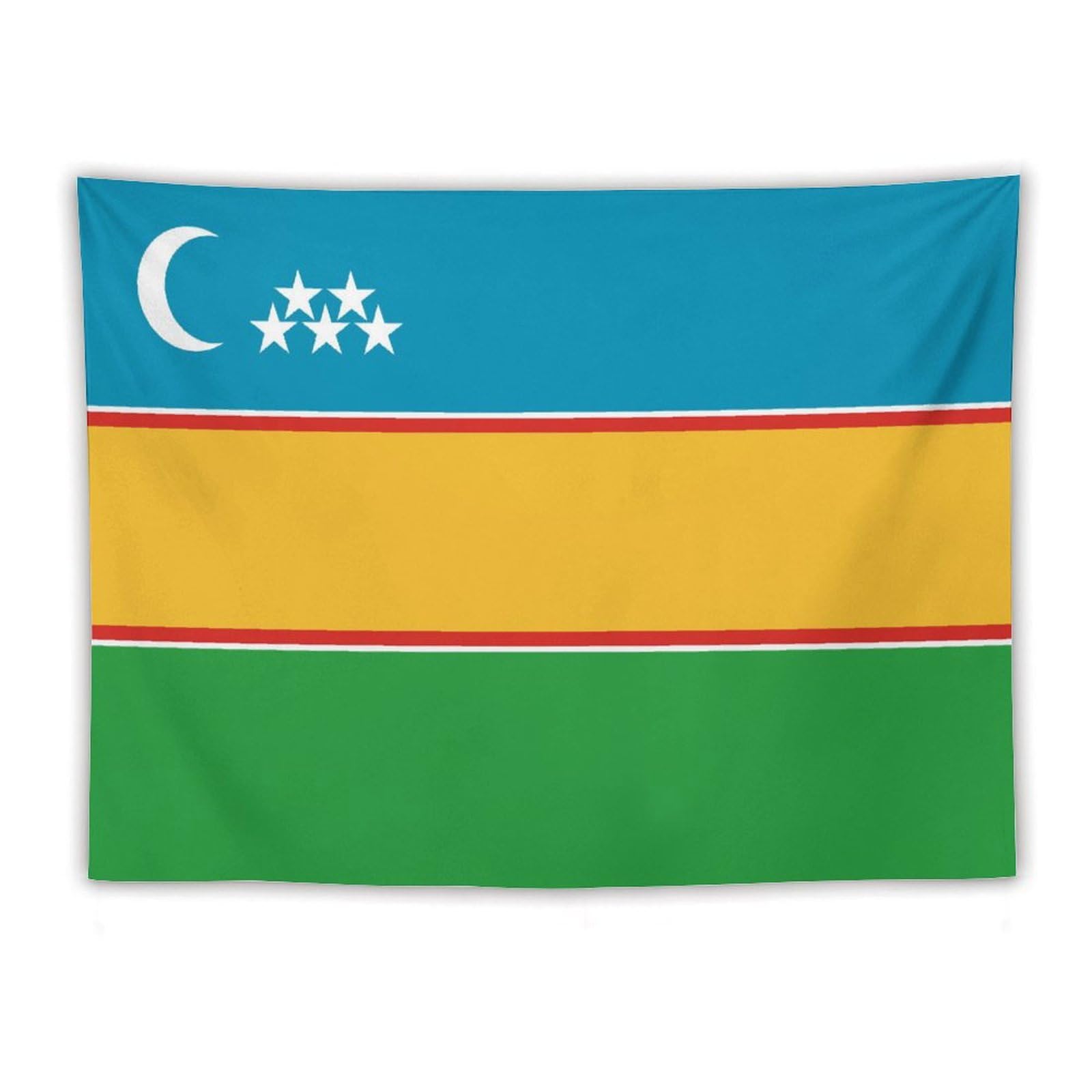 XingFox TecEr Karakalpakstan Flag Tapestry Wall Hanging National Flag Tapestry for Room Bedroom Dorm Aesthetic Decorations, 60"x80"