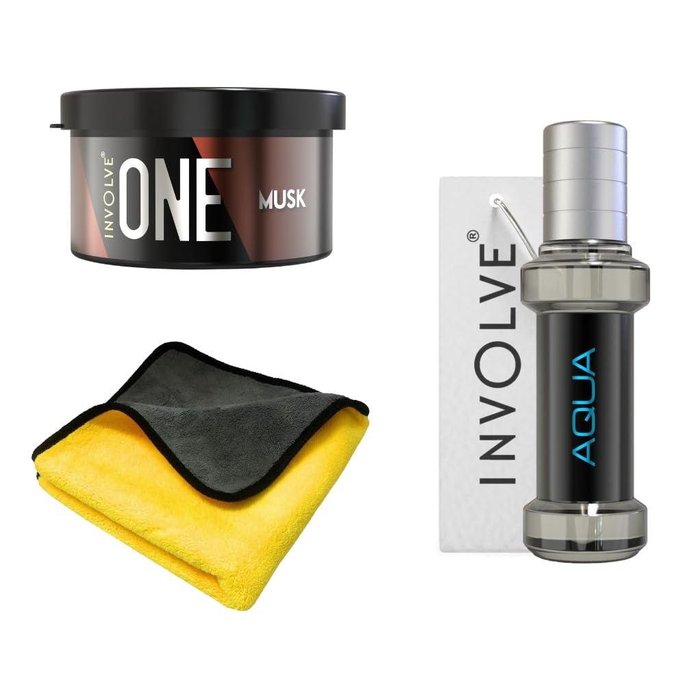 Involve your senses Combo Offer : One Musk & Elements Aqua Spray Air Car Perfume(Pack Of- 2) & Microfiber Cloth (Multicolor)| Car Air Freshener | Car Accessories Interior |Long Lasting Fregrance (B0CPPRXX81) Amazon Price History, Amazon Price Tracker