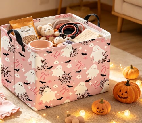 Image of Rectangle Storage Basket,Gift Basket,Room Decor(Blackweb Halloween)