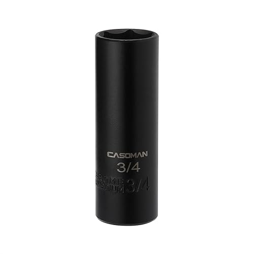 CASOMAN Toma de impacto profundo de 12 pulgadas, 34 pulgadas, 6 puntos, SAE, CR-V