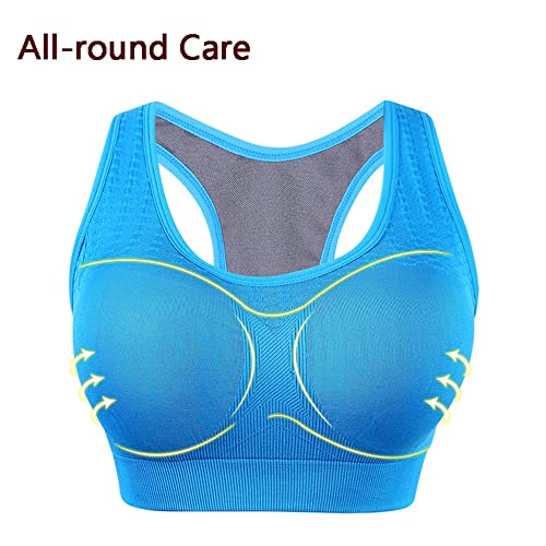 Sujetadores deportivos mujer WENJUN talla grande negro M 6