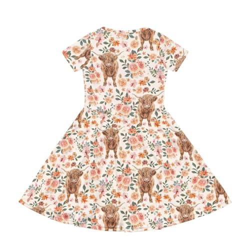 Dresses for Girls 2-14 Kids Summer Beach Dresses Casual Skater Dress Holiday Party Midi A-Line2
