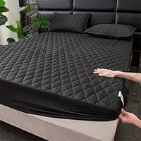 Lirzxin Beddengoed, kingsize laken, 3-delige lakenset, effen kleur met geometrisch rooster, getextureerd gewassen katoenen hoeslaken met twee kussenslopen, zacht beddengoed, grijs, 150 x 200 x 28 cm
