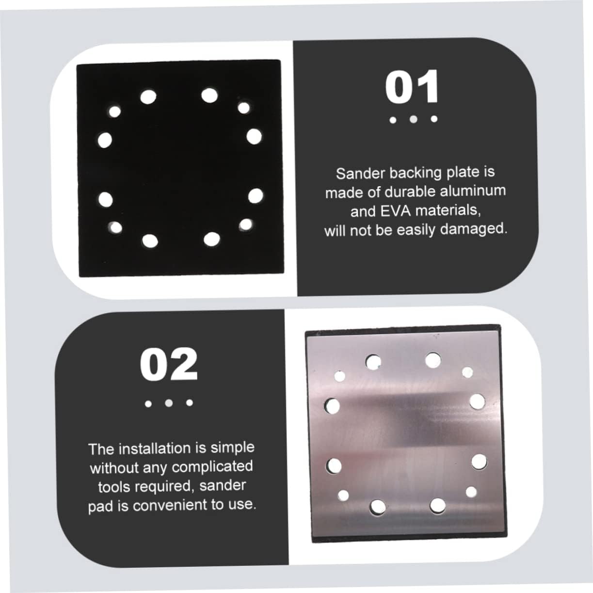 Angoily 5pcs Replacement Sander Pad Backing Plate for Electric Adhesive Sanding Disc for Efficient Sanding and Polishing Tasks