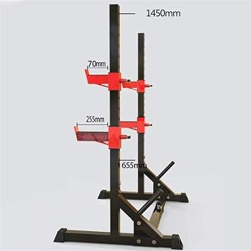 Strength Training Dumbbell Rack, Rack Heavy Duty Steel Squat Barbell Free Bench Sole Adjustable Barbell Stand Squat Rack Multifunctional Weight Lifting Gym/Home Gym Needed