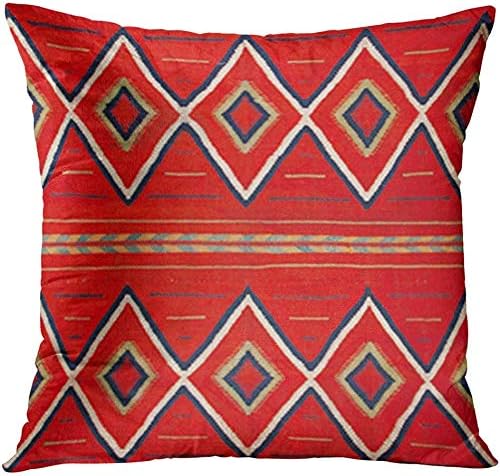 Miniatura 3 de ArtSocket Juego de 4 fundas de almohada del suroeste occidental tribal rojo nativo para el hogar, cultural, geométrico, país, decoración del hogar,