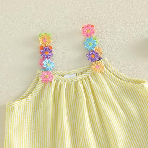 Image of Little Toddler Kids Girl Clothes Set 1-8 Years Summer Outfits Solid Color Tank Tops & Shorts