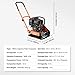 VEVOR 6.5HP Plate Compactor, 196CC Gas Engine, 2360 lbs Vibratory Compaction Tamper, 22.1x15.9 in Plate Power Jumping Jack Tamper, 5600 VPM Pavement Compactor for Walkways, Asphalts, Paver Landscaping