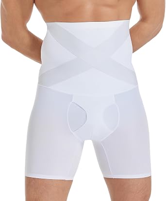 Mens Shapewear Tummy Control Shorts High-Rise Compression Underwear, Slimming Body Shaper, Shaping Boxer Briefs