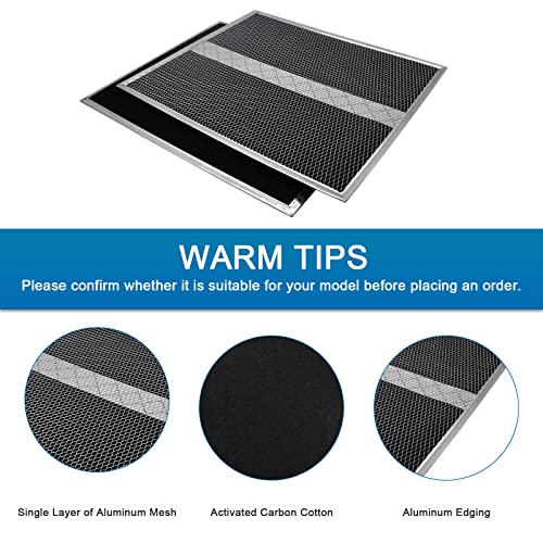 S97020466 Range Hood Non-Ducted Filter 14.6" X 12.9" Compatible With Broan Range Hood Filter Charcoal Filter Grease Replacement 30In Type Xc With Clips,For Broan Nutone Hpf30 Series- 2 Pack #TOP2