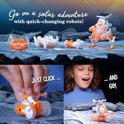 Image of Thames & Kosmos SolarBots: Cosmic Explorers STEM Experiment Kit | Build 5 Solar-Powered Robots that Walk, Crawl, Spin & Roll, No Batteries Required, Solar Panel Included, Explore Solar Technology