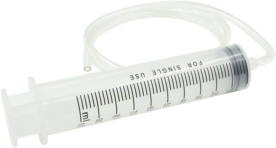 Dasunny 4 Pcs 60ml Lab Sample Injection Syringes with 39.4 Inch Tube, Plastic Garden Syringe for Scientific Labs, Watering, Refilling : Everything Else