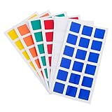 Supershopping 6 Pieces 3x3x3 Magic Cube Rubik's Cube PVC Stickers for 3D Magic Puzzle Toys