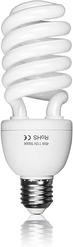 EMART Full Spectrum Light Bulb, 45W 5500K Spiral CFL Daylight for Softbox Lighting Kit, Replacement Lamp for Photography Photo Video Studio