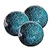Generic Juego Completo de Bolas Decorativas de artículos para el hogar de 3 orbes de Esfera de Mosaico de Vidrio, Adornos de decoración de Mesa de Comedor de - Azul